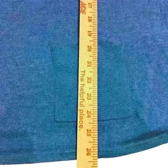 Lilly Pulitzer Cabo Metallic Knit Top Size Small Oversized Blue Metalic Casual - Picture 5 of 7